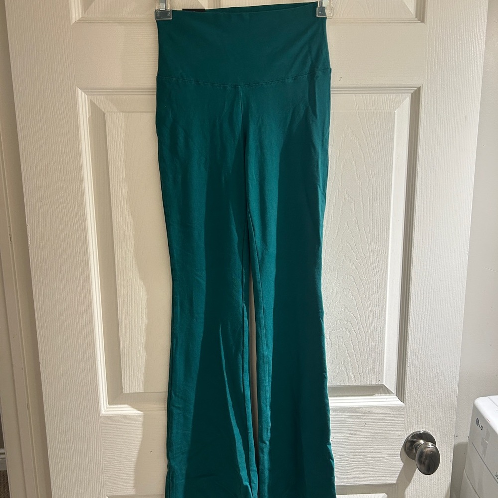 TNA Chill Flare Hi-Rise Pants in Biome Green